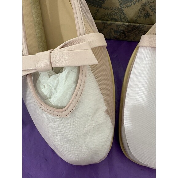 Free People Mesh Mania Bow Flat in Cloud Pink Size US9 Revolver New In Box - Picture 7 of 15
